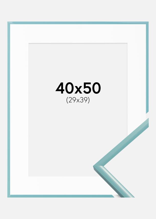 Keret New Lifestyle Türkiz 40x50 cm - Paszpartu Fehér 30x40 cm