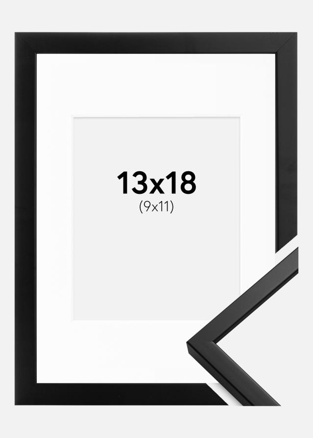 Keret Oslo Fekete 13x18 cm - Paszpartu Fehér 10x12 cm