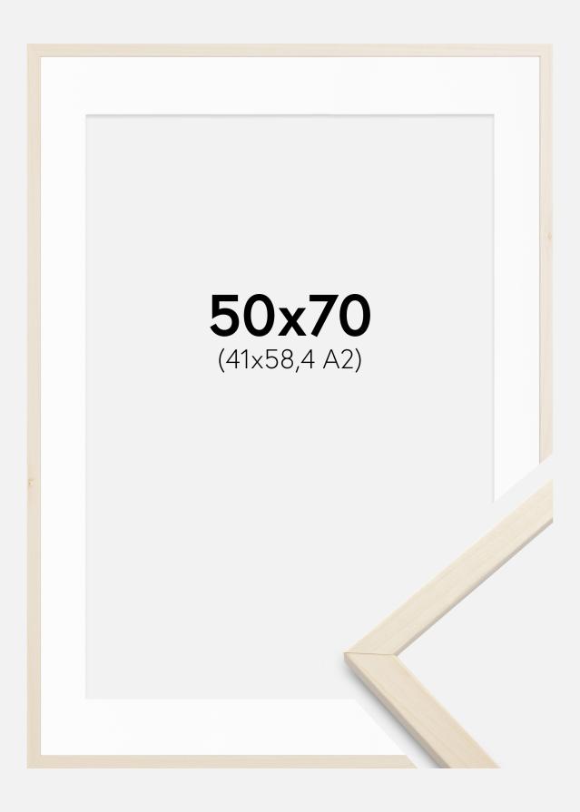 Keret Edsbyn Juharfa 50x70 cm - Paszpartu Fehér 42x59,4 cm (A2)