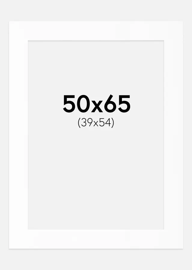 Paszpartu Standard fehér (fehér mag) 50x65 cm (39x54)