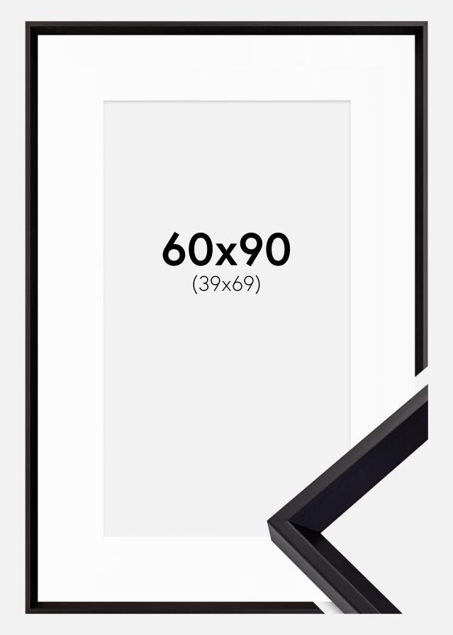 Keret Globe Fekete 60x90 cm - Paszpartu Fehér 40x70 cm