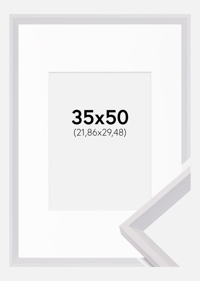 Keret Globe Fehér 35x50 cm - Paszpartu Fehér 9x12 inches
