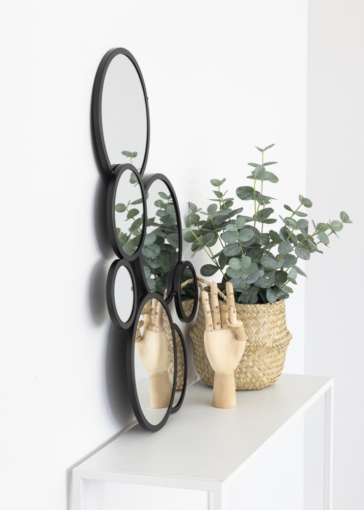 KAILA Tükör Bubbles - Fekete 72x43 cm