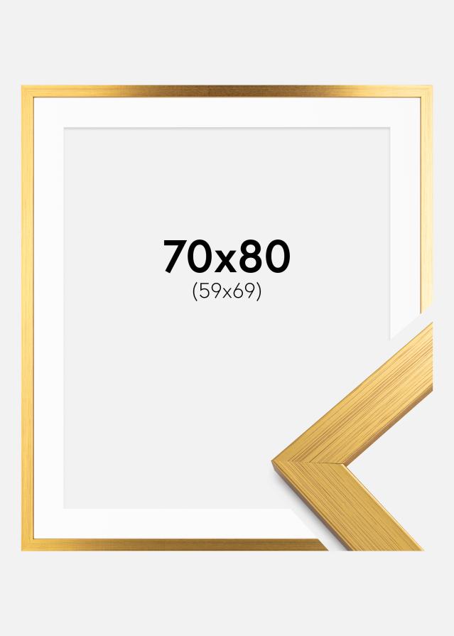 Keret Gold Wood 70x80 cm - Paszpartu Fehér 60x70 cm