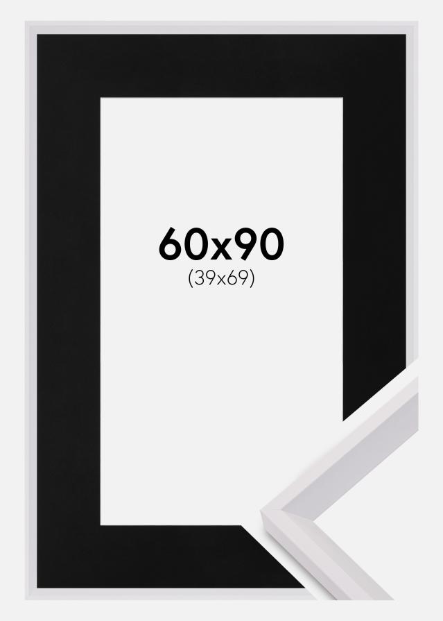 Keret Globe Fehér 60x90 cm - Paszpartu Fekete 40x70 cm