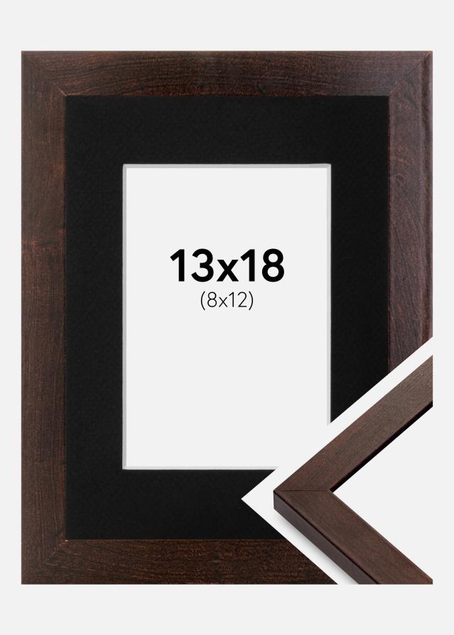 Keret Selection Dió 13x18 cm - Paszpartu Fekete 9x13 cm