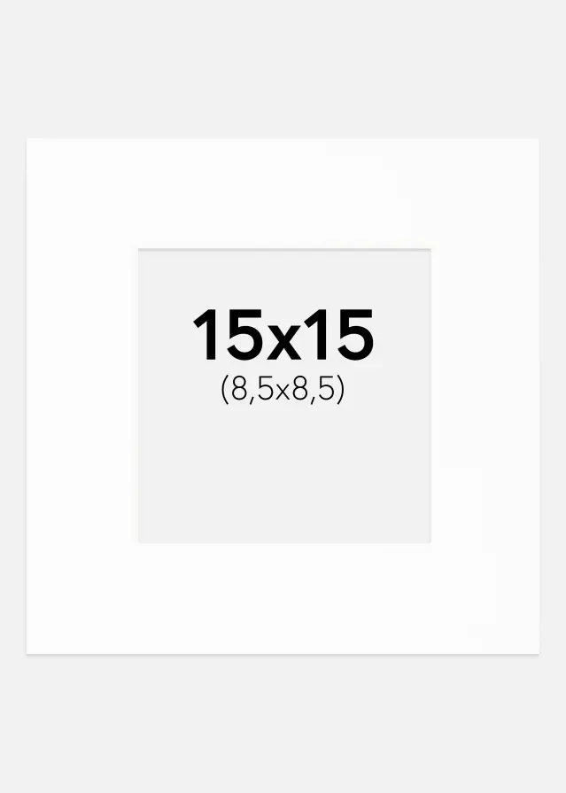 Paszpartu Canson Fehér Fehér él 15x15 cm (8,5x8,5)