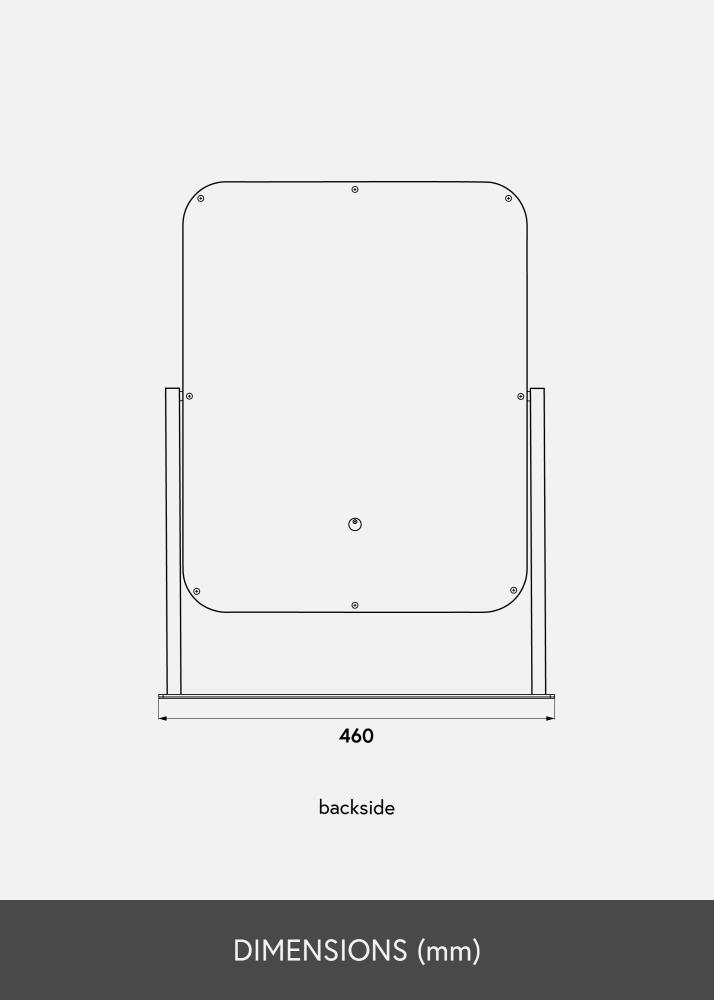 KAILA Sminktükör III Fehér - 45x60 cm