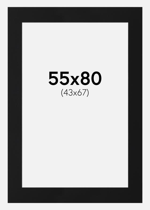 Paszpartu Fekete Standard (Fehér Mag) 55x80 cm (43x67)