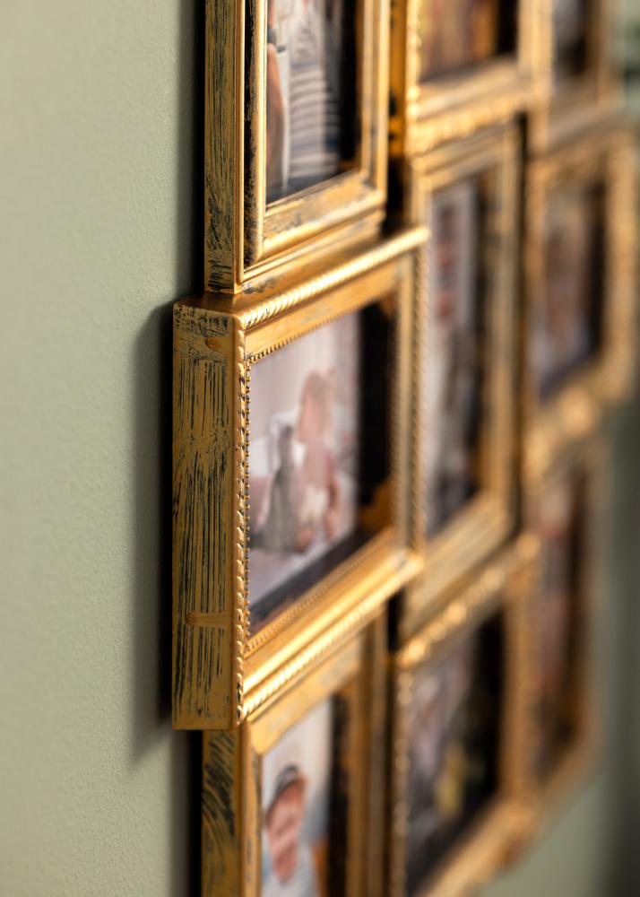 Retró Kollázs keret Matt arany - 12 Képek