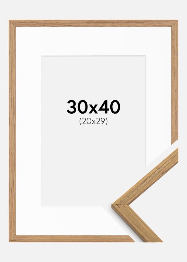 Keret Edsbyn Tíkfa 30x40 cm - Paszpartu Fehér 21x30 cm