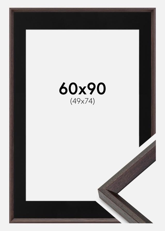 Keret Globe Espresso 60x90 cm - Paszpartu Fekete 50x75 cm