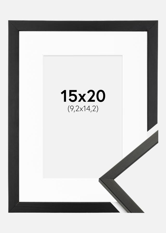 Keret Galant Fekete 15x20 cm - Paszpartu Fehér 4x6 inches