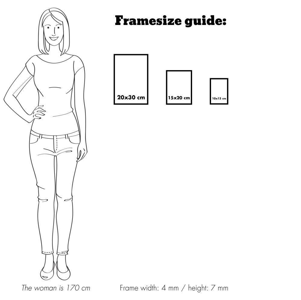 Keret Sima Fém Arany 20x30 cm
