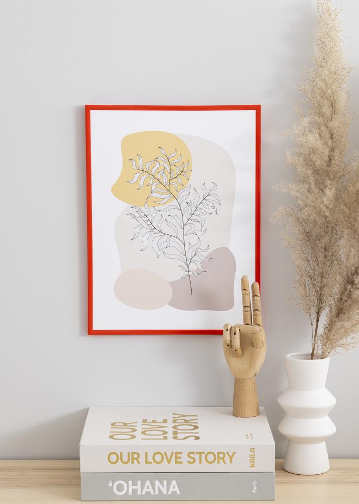 Keret New Lifestyle Világospiros 50x70 cm - Paszpartu Fekete 16x24 inches