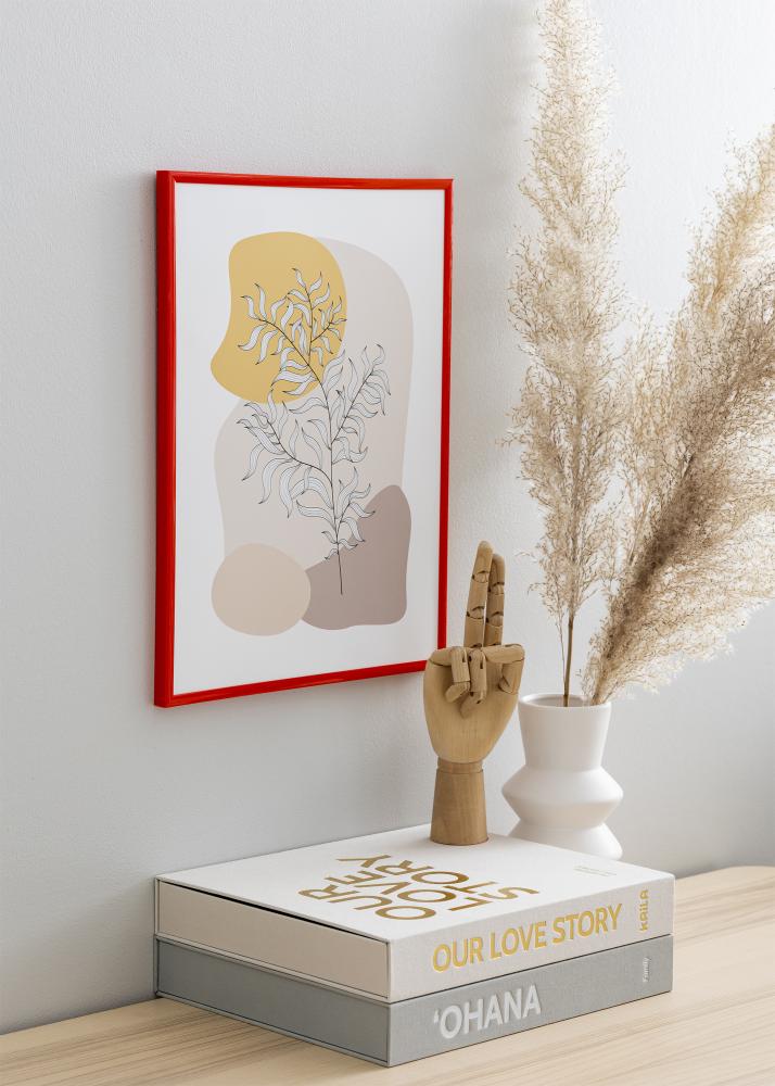 Keret New Lifestyle Világospiros 50x70 cm - Paszpartu Fekete 16x24 inches