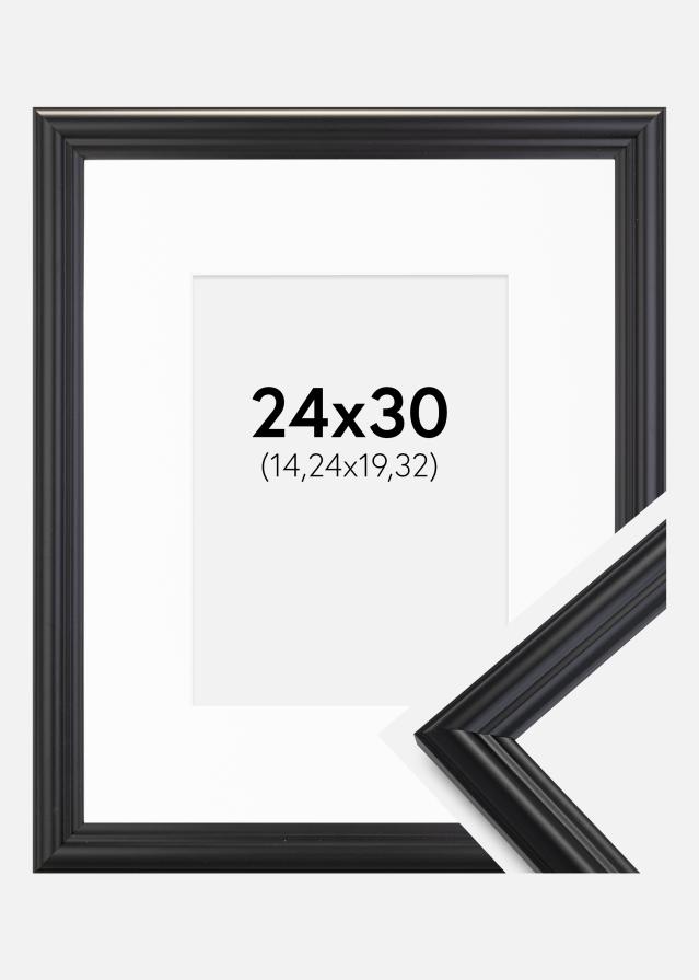 Keret Siljan Fekete 24x30 cm - Paszpartu Fehér 6x8 inches