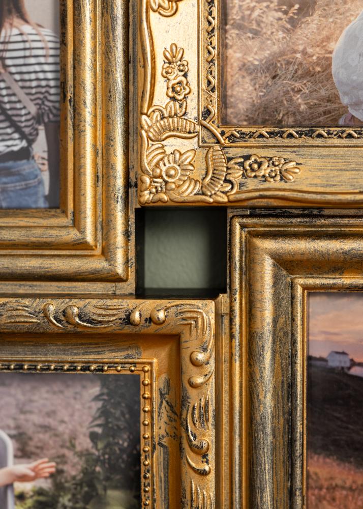 Retró Kollázs keret Matt arany - 12 Képek