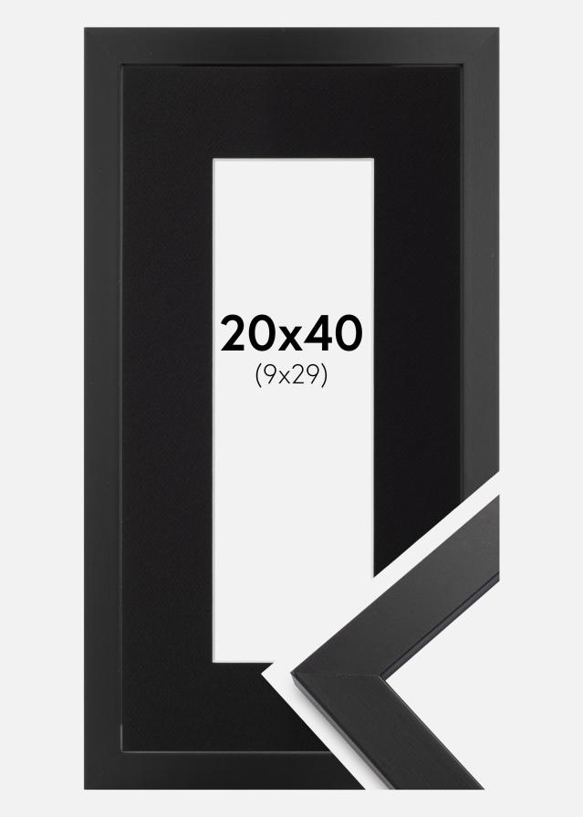 Keret Black Wood 20x40 cm - Paszpartu Fekete 10x30 cm