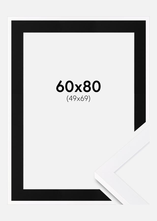 Keret Selection Fehér 60x80 cm - Paszpartu Fekete 50x70 cm