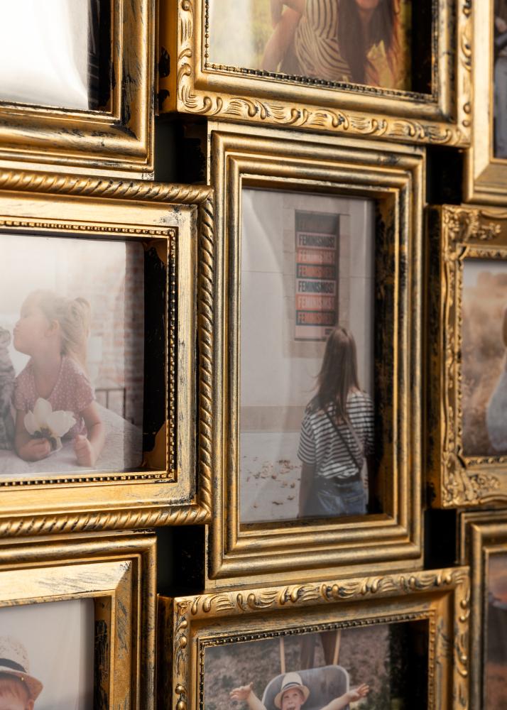 Retró Kollázs keret Matt arany - 12 Képek