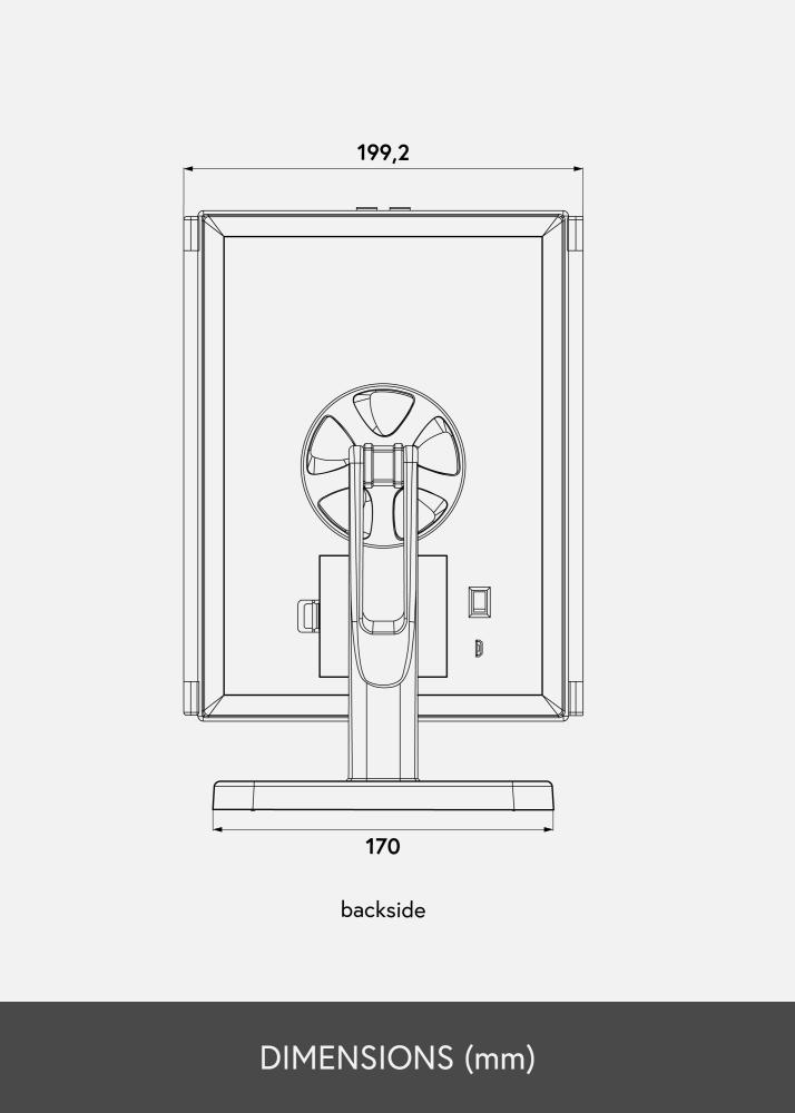 KAILA Sminktükör Fold II Fekete - 38x25 cm