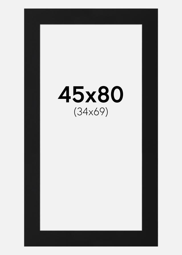 Paszpartu Fekete Standard (Fehér Mag) 45x80 cm (34x69)