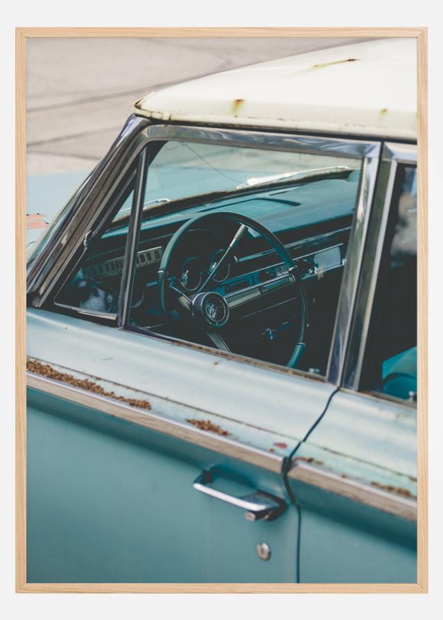 Old Blue Car Poszter