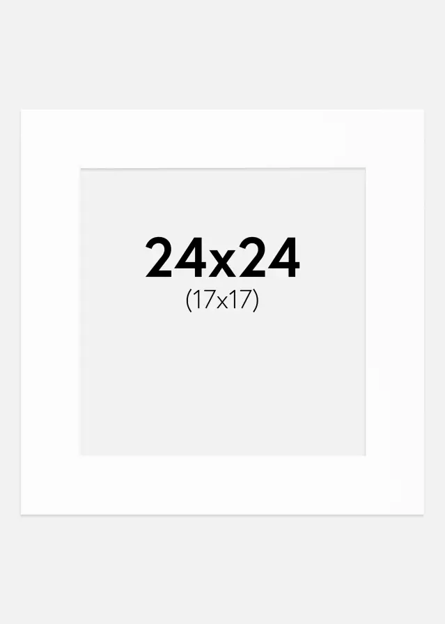 Paszpartu Canson Fehér Fehér él 24x24 cm (17x17)