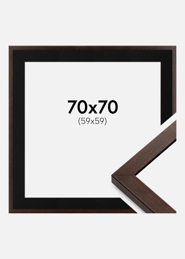 Keret Selection Dió 70x70 cm - Paszpartu Fekete 60x60 cm