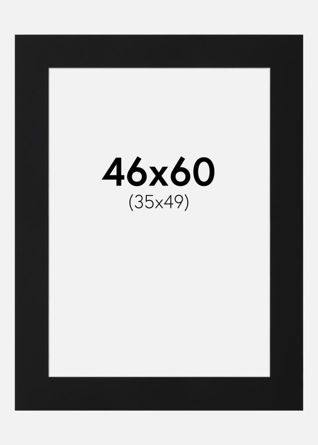 Paszpartu Fekete Standard (Fehér Mag) 46x60 cm (35x49)