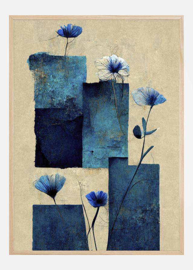 Blocks And Flowers Poszter