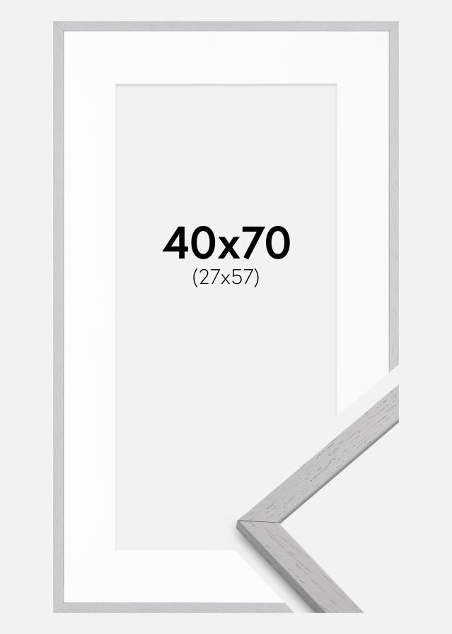 Keret Edsbyn Grey 40x70 cm - Paszpartu Fehér 28x58 cm