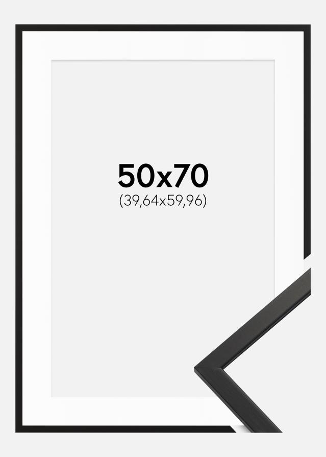 Keret Edsbyn Fekete 50x70 cm - Paszpartu Fehér 16x24 inches