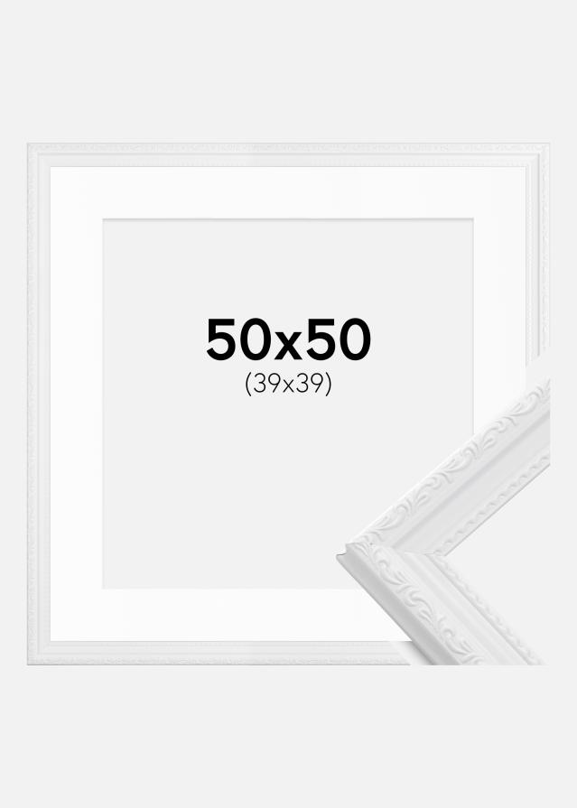 Keret Abisko Fehér 50x50 cm - Paszpartu Fehér 40x40 cm