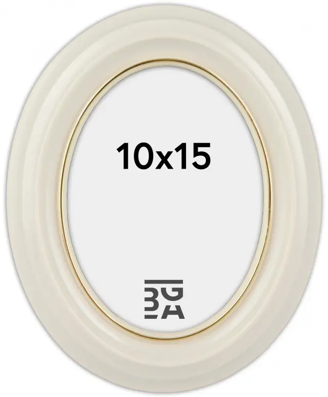 Eiri Mozart Ovális Fehér 10x15 cm