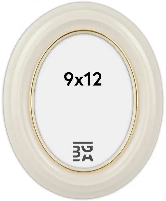 Eiri Mozart Ovális Fehér 9x12 cm