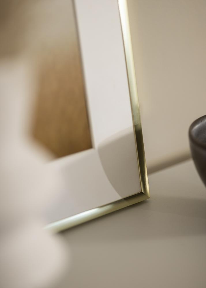 Keret Poszter Frame Aluminum Gold 70x100 cm - Paszpartu Fehér 60x90 cm