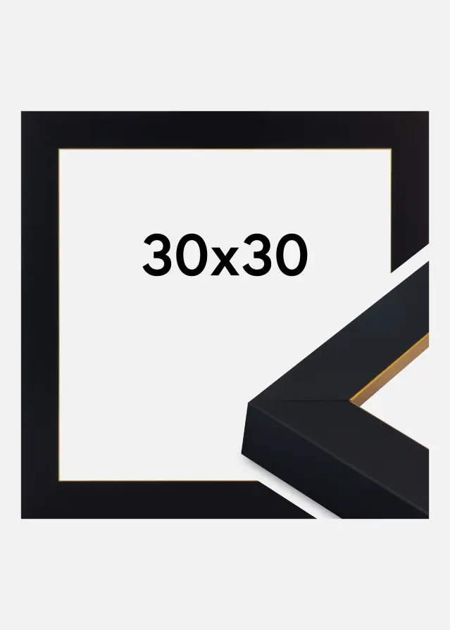 Keret Sussex Akrilüveg Fekete/Arany 30x30 cm