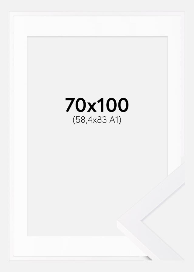 Keret Selection Fehér 70x100 cm - Paszpartu Fehér 59,4x84 cm (A1)