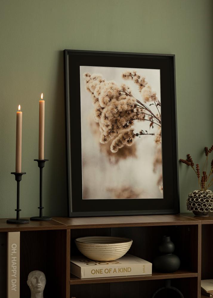 Keret Globe Fekete 24x30 cm - Paszpartu Fekete 18x24 cm