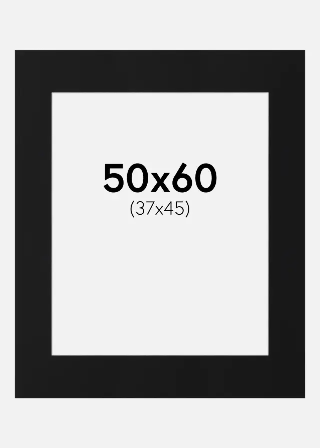 Paszpartu Fekete Standard (Fehér Mag) 50x60 cm (37x45)