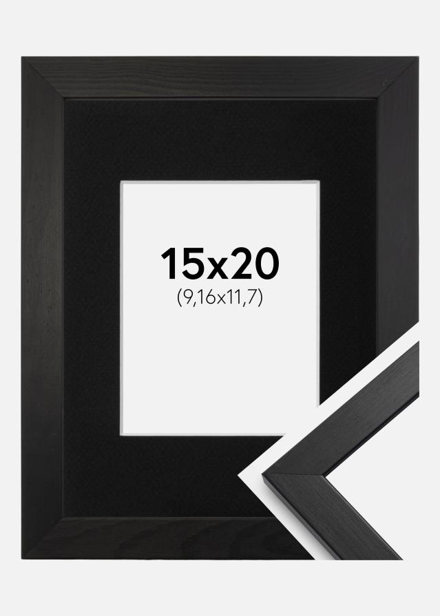 Keret Elegáns Fekete 15x20 cm - Paszpartu Fekete 4x5 inches (10,16x12,7 cm)