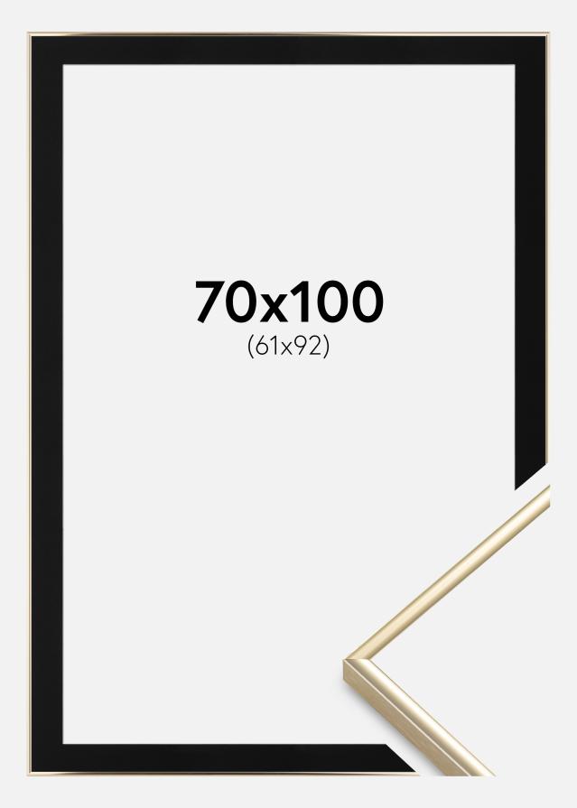 Keret Visby Csiszolt Arany 70x100 cm - Paszpartu Fekete 62x93 cm