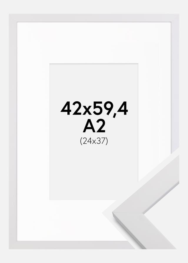 Keret White Wood 42x59,4 cm (A2) - Paszpartu Fehér 25x38 cm