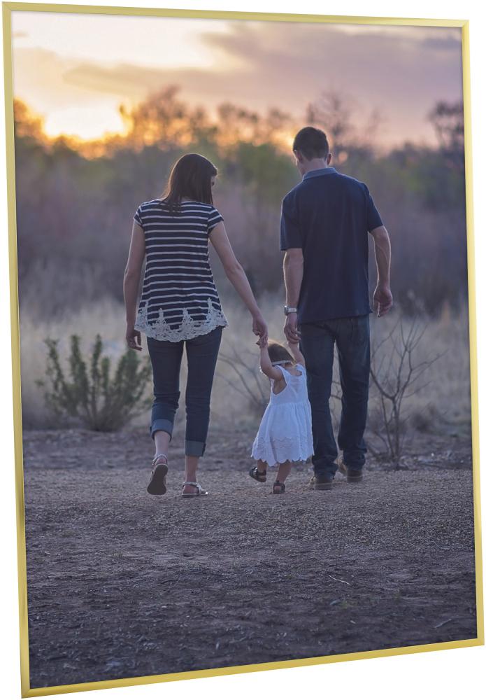 Keret Poszter Frame Aluminum Gold 70x100 cm - Paszpartu Fekete 59,4x84 cm (A1)