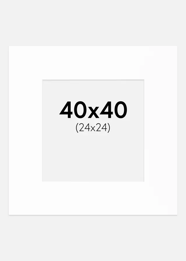 Paszpartu Canson Fehér Fehér él 40x40 cm (24x24)