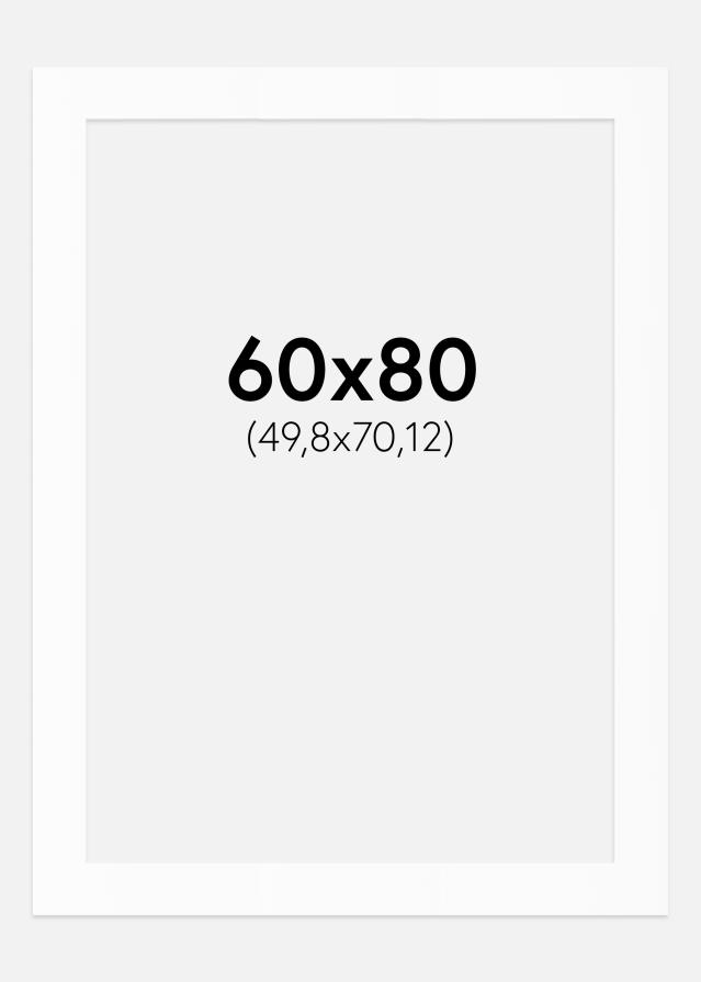 Paszpartu Standard fehér (fehér mag) 60x80 cm (49,8x70,12)