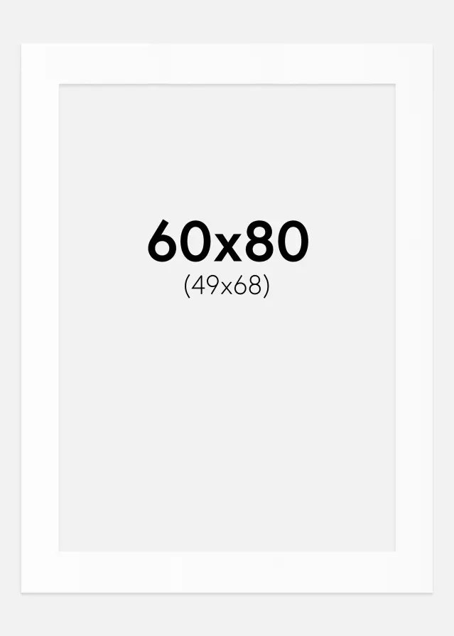 Paszpartu Standard fehér (fehér mag) 60x80 cm (49x68)