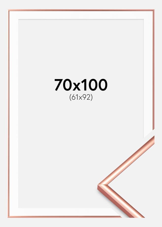 Keret Scandi Rozé arany 70x100 cm - Paszpartu Fehér 62x93 cm